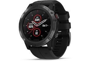 Garmin - Fenix 5X Plus, Sapphire, Blk W/Blk BND, NA, Refurbished