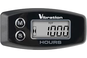 Taikemeti IP68 Waterproof Vibration Hour Meter,Engine Hour Meter Digital Wireless Hour Meter Suitable for Lawn Mowers Snow Bl