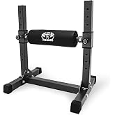 Houbos Bulgarian Split Squat Stand - Single Leg Squat Stand，9 Adjustable Roller Heights, Comfortable Padding for Squats, Leg Lunges, Bodyweight Training