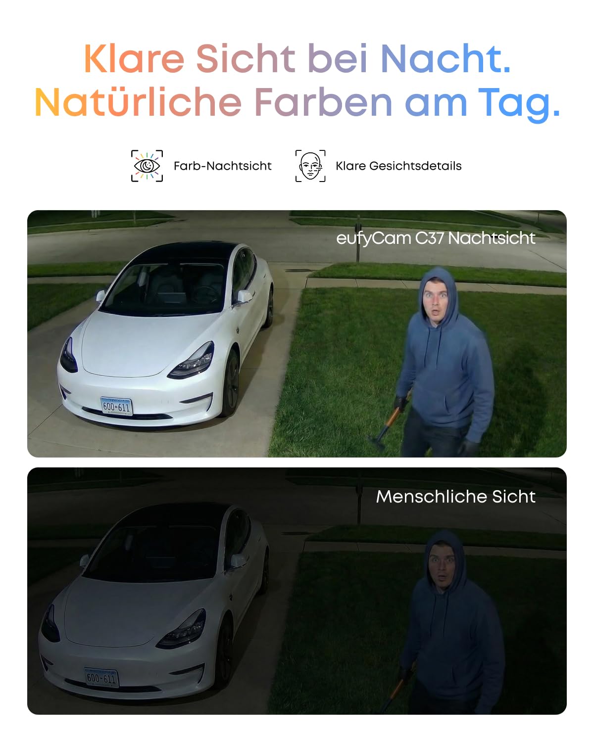 eufy Security eufyCam C37, kabellose 2K Outdoor-Überwachungskameras mit 360° KI-Tracking (Pan & Tilt), Solar, Gesichtserkennung, Farb-Nachtsicht, ohne ABO-Kosten 7