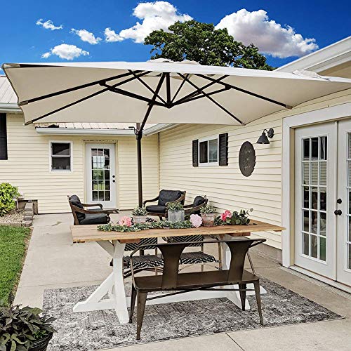 2 Abba+Patio+Rectangular+Cantilever+Umbrella