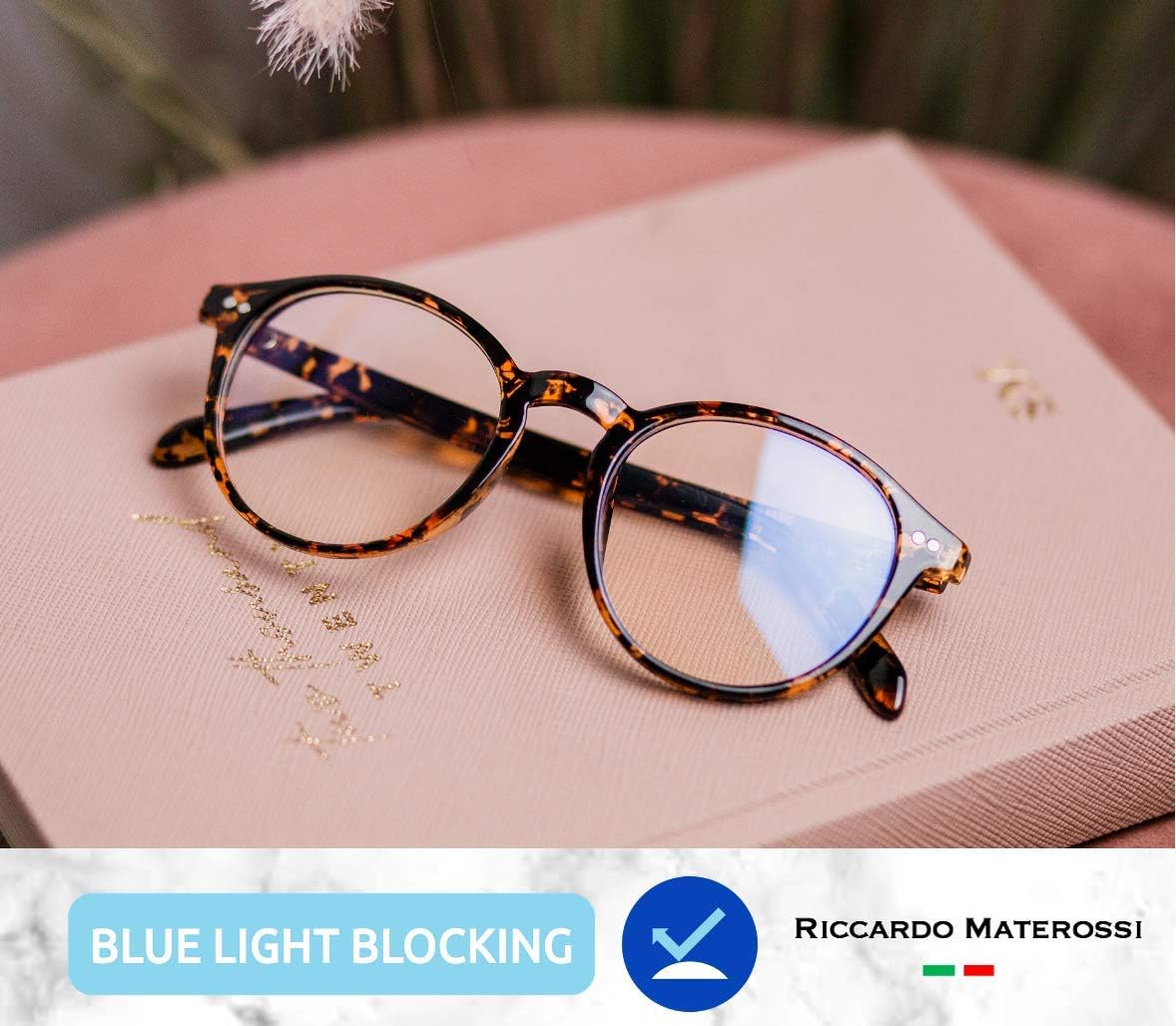 Riccardo Materossi®, Premium 99.9% Blue Light Blocking Glasses, Reduce Headaches and Improve Sleep - Image 4