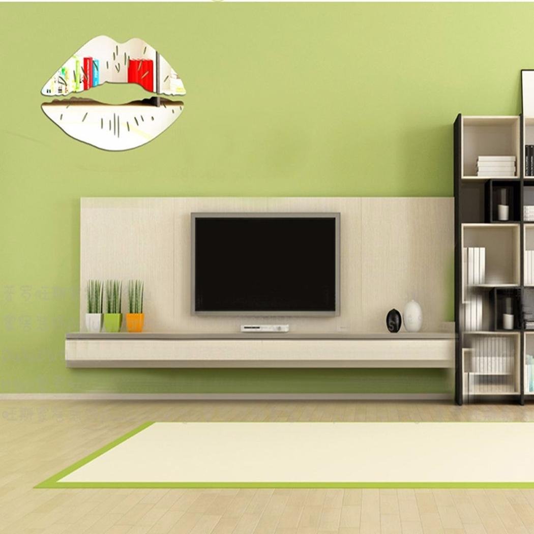 Chiak Olseti Modern 3D Lips Removable Wall Sticker Home Room Decor Mirror Wall Art Decal Posters Prints