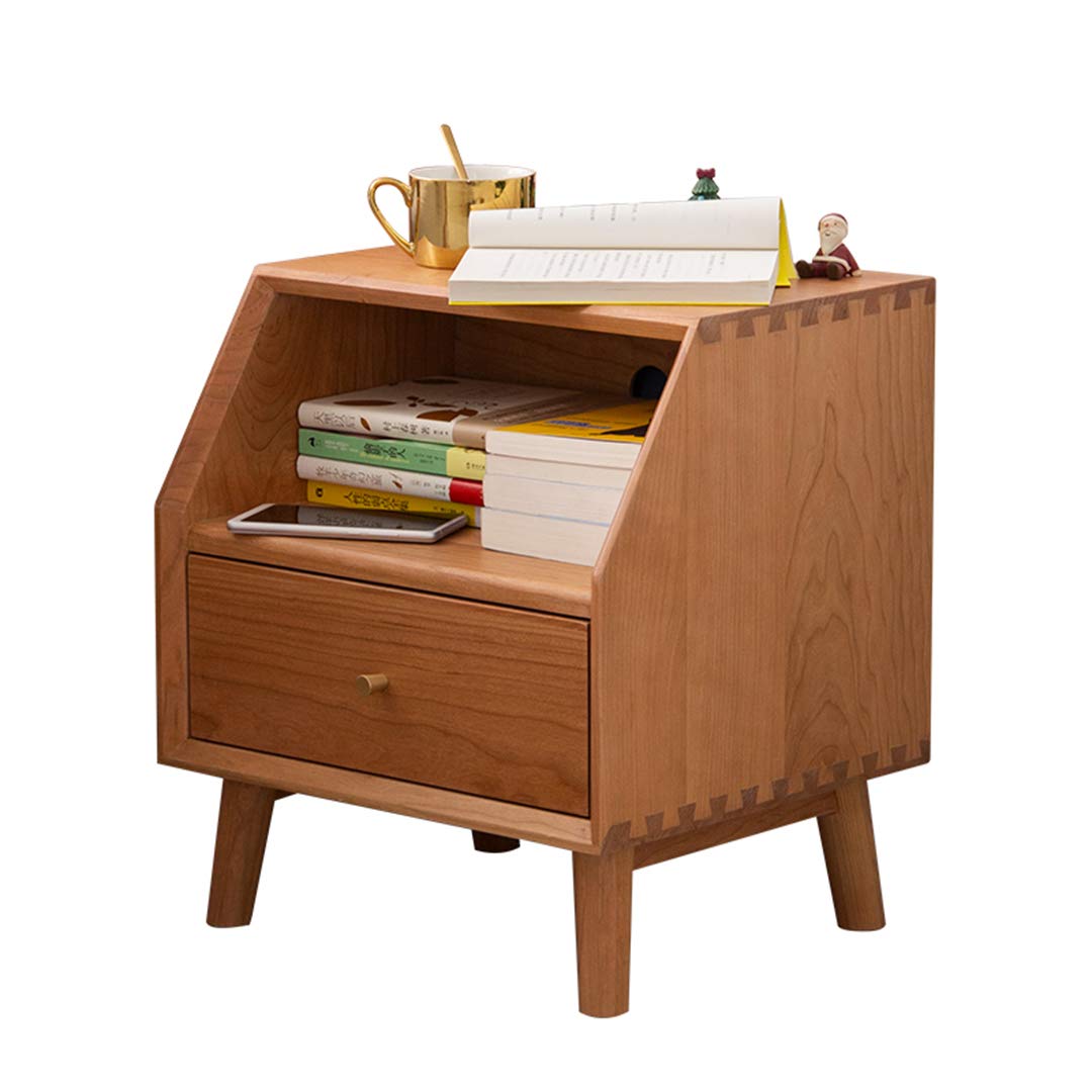 Ghh Side End Table Nordic Japanese Bedside Table Cherry Wood