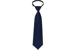 Sucrain 1pcs Boy's Necktie Pre-tied Adjustable Neck Strap Tie for Wedding Graduation School Uniforms