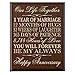 LifeSong Milestones 1st Wedding Anniversary Wall Plaque Gifts for Couple, 1st for Her,1st Wedding for Him 12