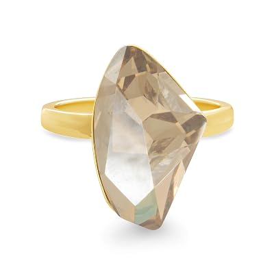 Devin Rose Sterling Silver Abstract Large Fashion Ring for Women made with Swarovski Crystals Various Styles