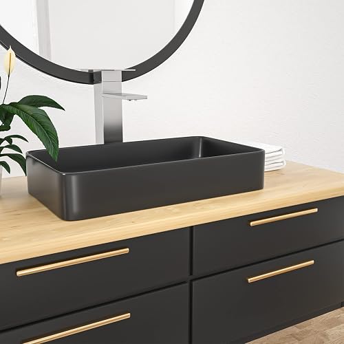 Kichae Vessel Sink Rectangle- 24"x14" Modern Rectangular Top Counter ...