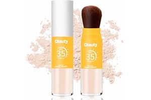 FIRSTFLY Mineral Sunscreen Setting Powder, SPF 35 Brush Sunscreen Powder for Face & Scalp, Long Lasting Lightweight Breathable, Oil Control Natural Matte Finish (#01 Translucent)
