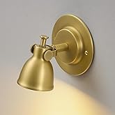 Mazu house Gold Small Wall Sconce Hardwired Single - Brass Vintage Dimmable Indoor Bell Light Fixture for Bathroom Vanity Bed