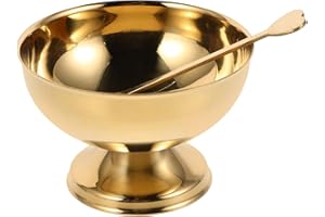 Hemobllo Ice Cream Bowl, Stainless Steel Footed Dessert Cups Ice Cream Cup Small Cute Sundae Bowl for Dessert, Sundae, Puddin