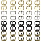 Jomevia Metal Roller Buckles Belts Hardware Pin Buckle for Bags Leather Belt Strap (Assorted Color, 40 pcs)