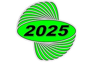 VERSA-TAGS Versa Tags 2025 Oval Model Year Car Dealer Window Stickers Proudly Made in The USA Versa Oval Model Windshield Year Stickers are Red and White in Color Come Twelve (12) to A Pack