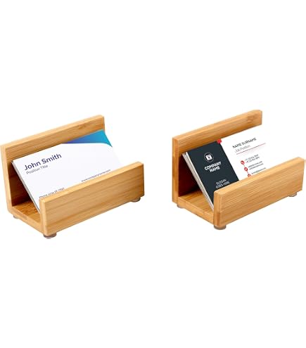 PATIKIL Soporte para Tarjetas de Visita para Escritorio, Pack de 2