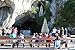 Lourdes Holy Water Plastic Bottle Filled with Authentic Holy Water from the Grotto, White with Golden Writings and Drawings