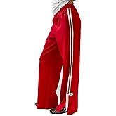 Jianzhixiao Women's Y2K Baggy Sweatpants Wide Leg Joggers Elastic Waist Striped Athletic Track Pants Lounge Casual Wear