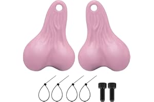 WOAEIUOS Hanging Truck Balls Nuts Bumper Balls Bull Nuts Tail Ball Counterweight for TRX4M SCX24 FX24 1/18 RC Cars (Color: Pink)