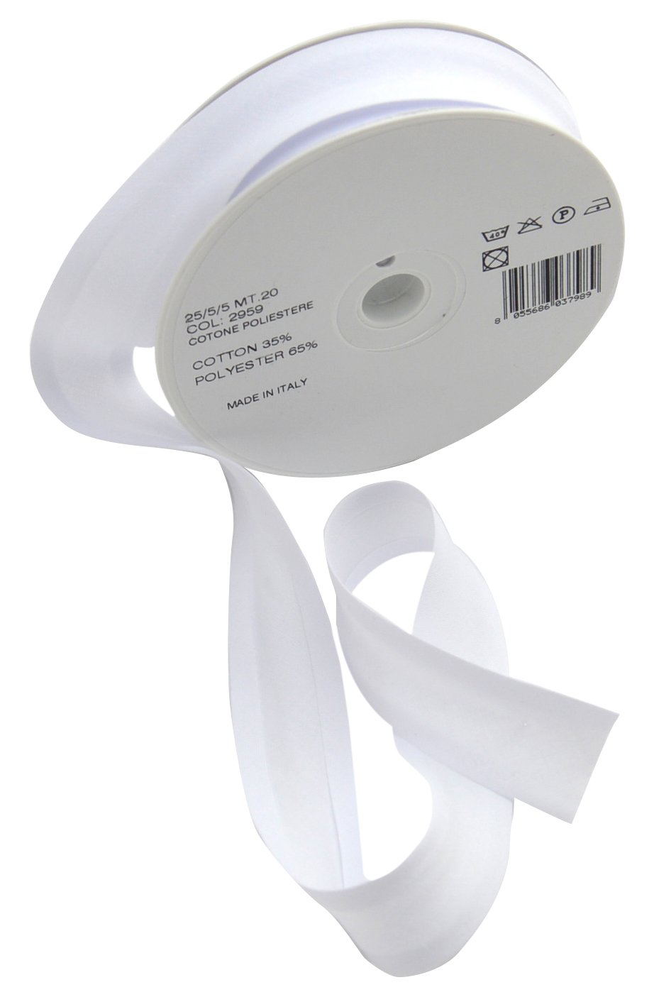 Inastri Cotone 35% - Poliestere 65% 25/5/5 - White