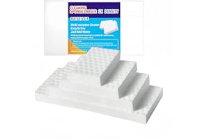 BAISENJIE Magic Sponges Eraser,10 Pack Melamine Sponge in Bulk,2X Density,Long Lasting,Cleaning Sponge for Kitchen, Bathroom,Bathtub, Sink,Furniture, Wall Cleaner (White,3.93x2.36x0.79in)