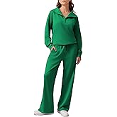 PINSPARK 2 Piece Sets for Women 2025 Fall Outfits Sweatsuit Loose Fit Sweatshirt Wide Leg Sweatpants Matching Set Tracksuit