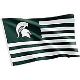 Desert Cactus Michigan State University Flag Spartans MSU Banners 100% Polyester Indoor Outdoor 3x5 feet Flags (Design Nation)
