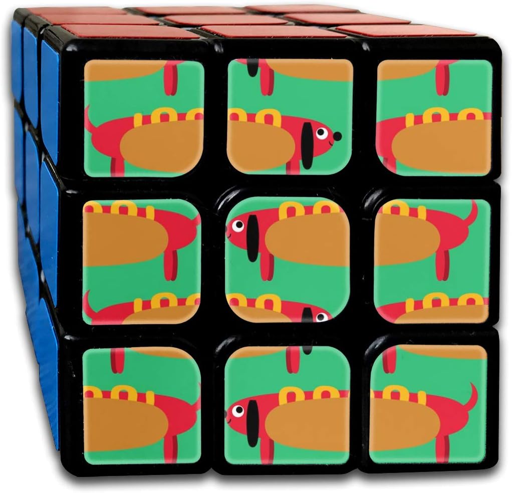 Hot Dog_723 3x3 Magic Speed Cube Smooth Speed Magic Rubik Cube Puzzles Toys