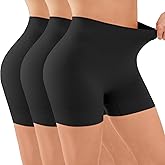 YADIFEN 3 Pack Slip Shorts for Women Under Dress, Anti Chafing Underwear Seamless Shaping Boyshort Panties Comfy Shorts