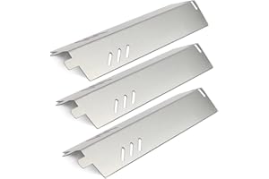 Zemibi Stainless Steel Heat Plate Replacement for Backyard Grill BY13-101-001-11,BY14-101-001-01, GBC1429W, GBC1429W-C, Uniflame GBC1329W, GBC1403W, GBC1429 Gas Models, 13 1/16" X 3 5/8", 3-Pack