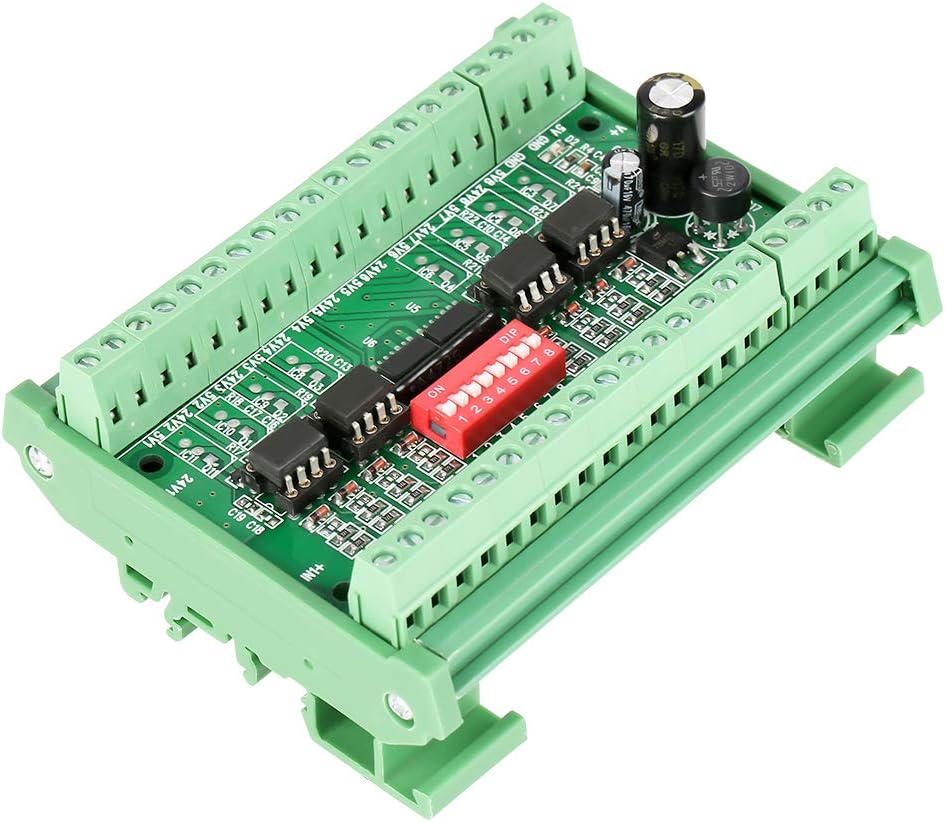 KEYREN Level Conversion Board,1pc 8-Channel NPN/PNP to NPN 5V/24V SquareWave Signal Conversion Module Level Converter 10MHZ