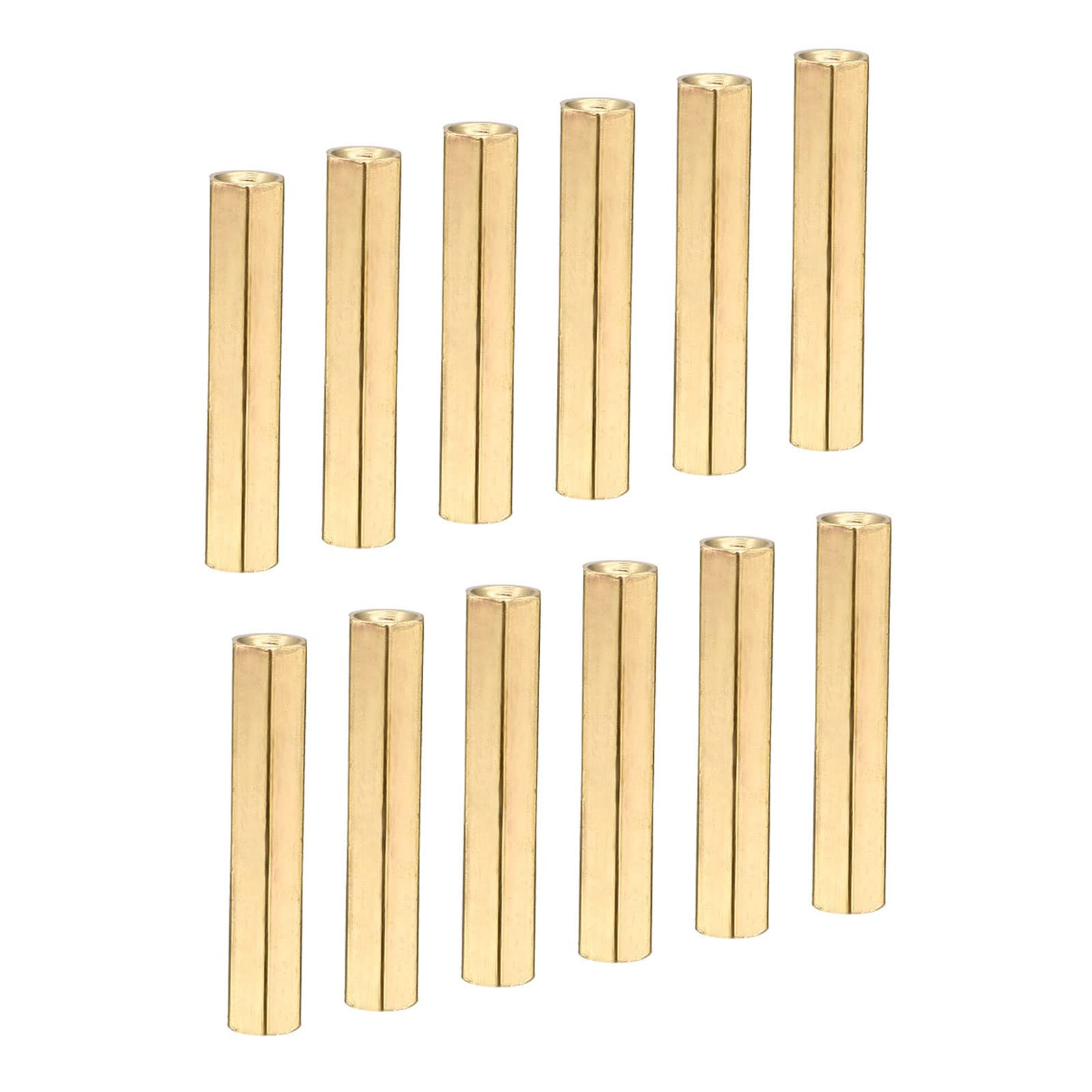 YOKIVE 10 Pcs M3 Spacers, Brass Hex PCB Standoffs Nuts, Keep Height Consistent, Great for Motherboard, Circuit Board, Electronics (Gold Tone, 25mm)