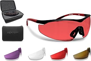 Bertoni Shooting Tactical Glasses 4 Interchangeable Lenses and Carrying Case SH898 RX Optical Prescription Carrier