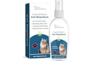 ALEATY Cat Deterrent Spray Natural Safe Cat Repellent Indoor & Outdoor, Effective Training Aid, Anti-Scratch Deterrent for Furniture, Sofas, Rugs, Citrus cat Deterrent Spray Non-Toxic（ice Blue）