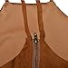 Blooming Jelly Women's High Neck Self-tie Crop Top Boho Bandage Cami Zipper Tanks Brown