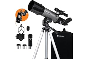 Celestron Travel Scope 60DX Portable Refractor Telescope – 60mm Aperture, Fully-Coated Glass Optics – Includes Bonus Phone Ad