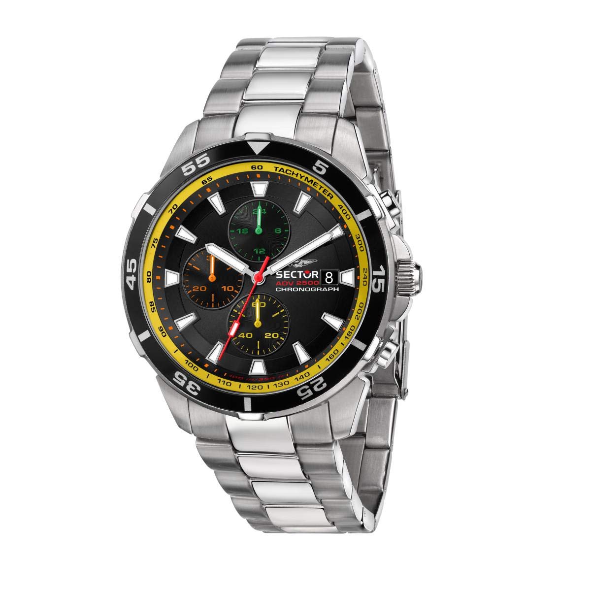 SECTOR(セクター) Summerbergen - [Official Genuine] Sector ADV2500 Collection 43mm Men's Chronograph Quartz Watch R3273643006, Bracelet Type