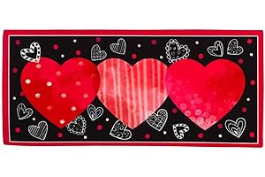 EVERGREEN FLAG Evergreen Sassafras Valentine's Heart Interchangeable Entrance Doormat | Indoor and Outdoor | 22-inches x 10-inches | Non-Slip Backing | All-Season | Low Profile | Home Décor