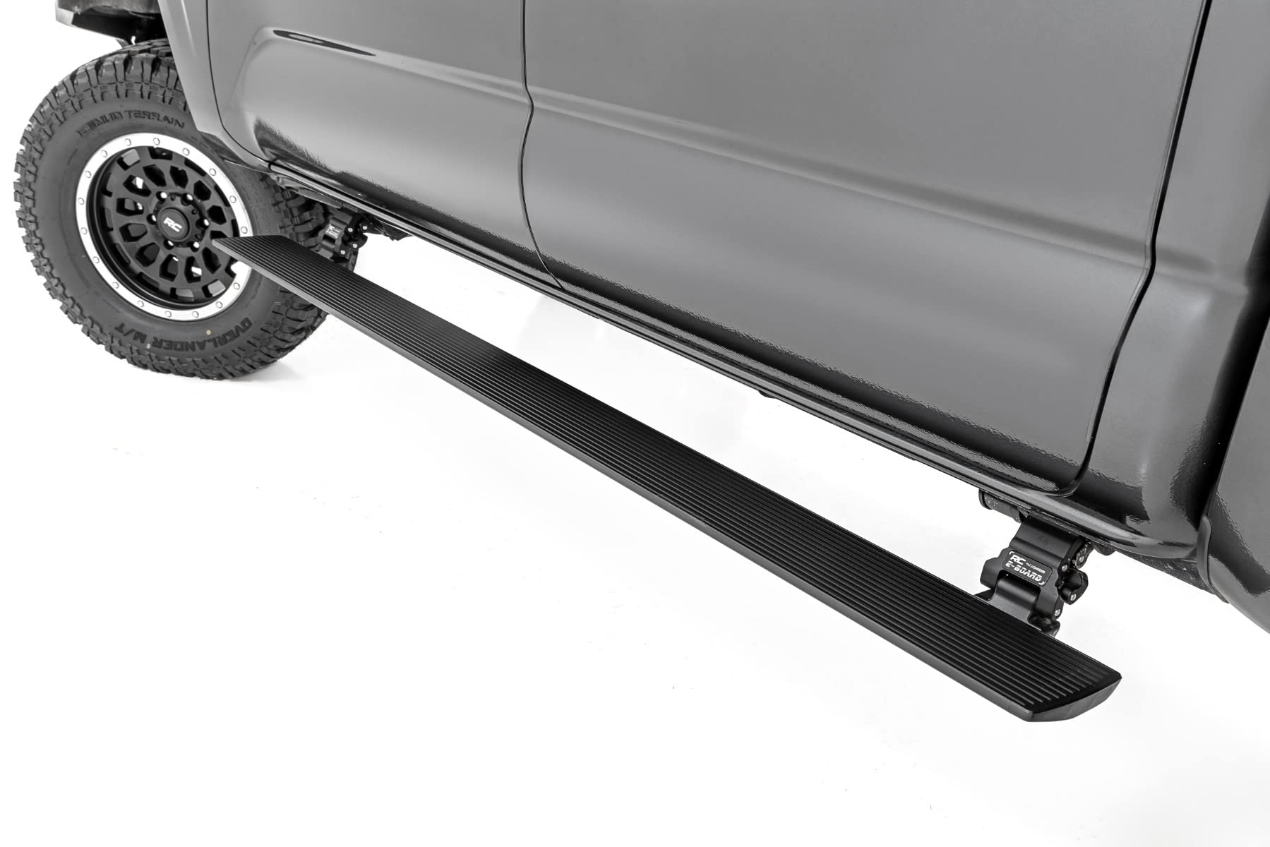 Photo 1 of Rough Country Power Running Boards with LED Step Lights for Toyota Tacoma, Double Cab (2005-2023) - Dual Motor i-Force Electric Powerstep Board & Retractable Truck Steps