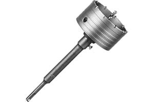 SALI Concrete Hole Saw Kits 4-1/8"（105mm）Tungsten Steel Wall Hole Cutter Drill Bit Sets with 220mm SDS Plus Shank Connecting 