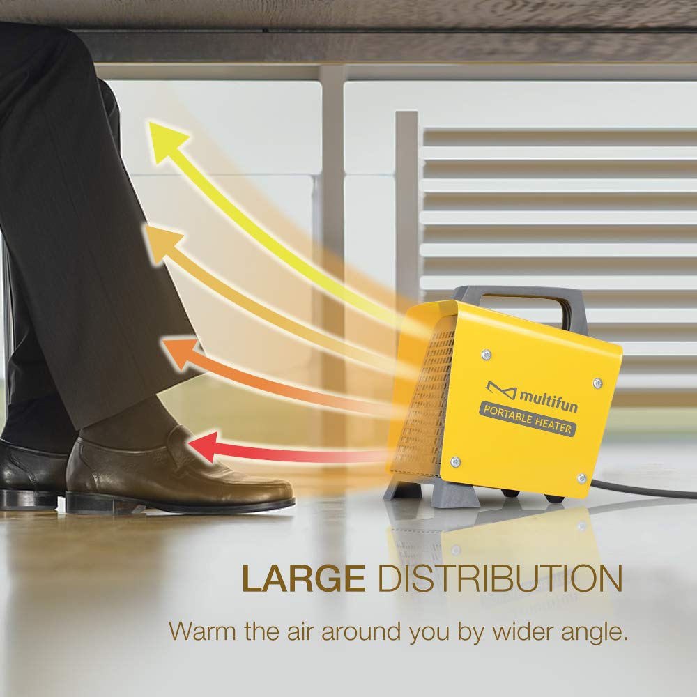 Space Heater, 1500W Ceramic Space Heater with Adjustable Thermostat, Safe OverHeat Protection