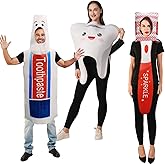 KalcyKizz 3Pcs Adult Tooth Toothpaste Costume and Toothbrush Costume