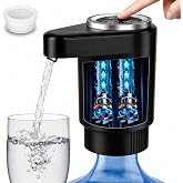 Dual Motor USB-C Water Jug Pump for 5 Gallon Bottle (Rechargeable) | Fast water output, Silicone bottle mouth adapter, 3 buttons: ON/OFF, 6s, 15s. Perfect for home, camping, office &amp; gatherings