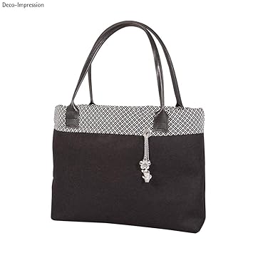 Rayher 6401201 Kunstleder-Taschengriffe, schwarz, 50,5 x 2,5 cm, 1 Paar, für selbstgemachte Taschen aus Stoff, Kork, Bast usw