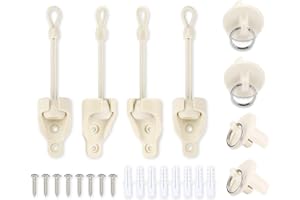 Vasteo Sun Shade Parts Bungee Kit and End Cap,Weather Resistance,for Coolaroo Exterior Roller Shade,Outdoor Blinds,Roller Shades(Sand,2 Set)