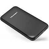 TECKNET Power Bank 10000mAh, Smallest and Lightest Powerbank, External Battery USB & Type C Output (3.0A), Dual Input Port (2.6A) Portable Charger with BLUETEK Smart Charging Technology for iPhone, iPad, Mac, Samsung, Nexus and More.