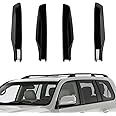 TTCR-II Compatible with 2010-2018 Toyota Land Cruiser Prado FJ150 Roof Rack Cover, for 2010-2018 Toyota Land Cruiser Prado J150 Cargo Luggage Rack Rail End Cover Shell 4 Pcs (Piano Black, Painted)