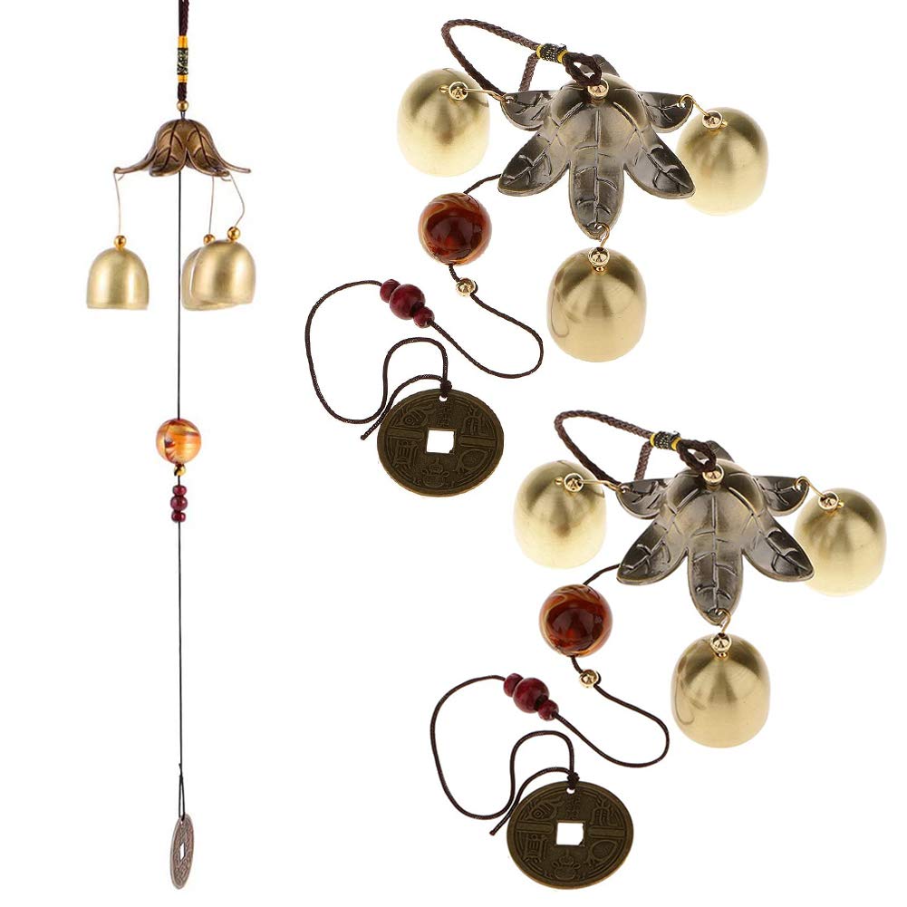 CHEPL 3 Pcs Retro Bell Wind Chimes,Outdoor Garden & Indoor Wind Chime,for Outdoor Retro Decorative Windbell for Garden, Outdoor,Courtyard.