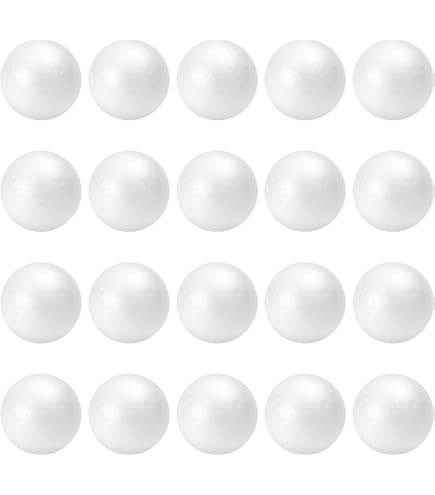 Small Foam Balls 1-Inch White Poly Foam Craft Balls - 40 Count ...