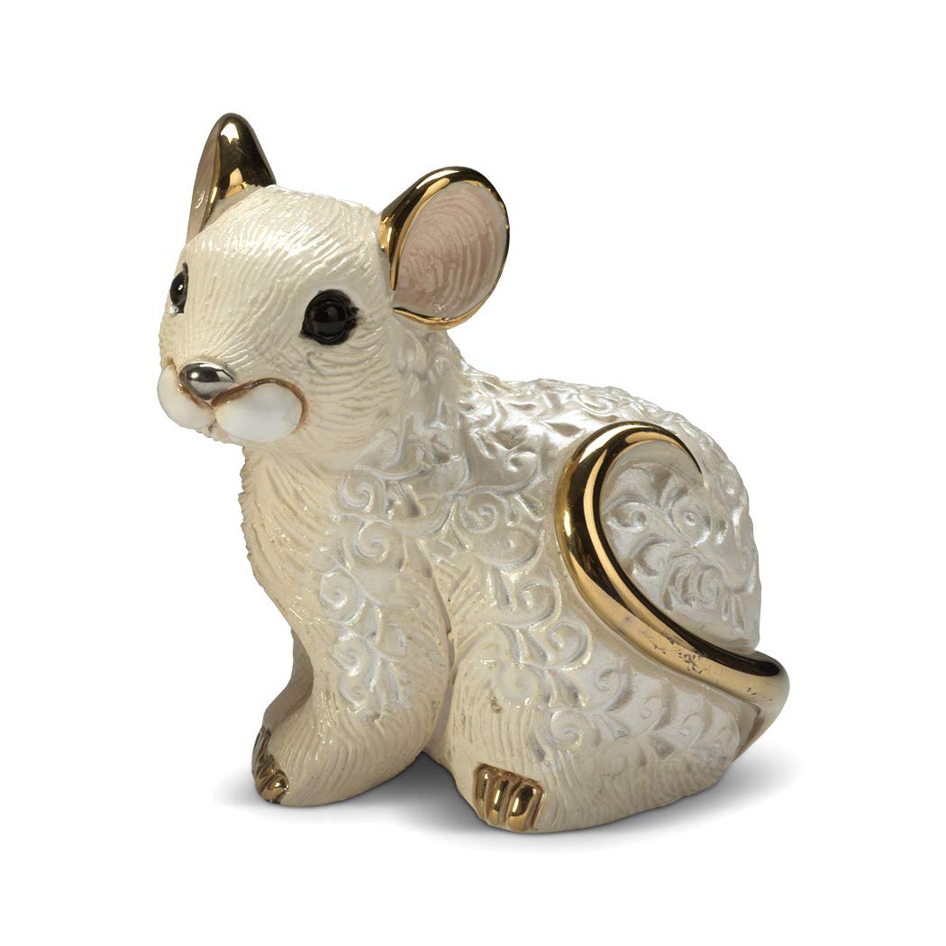De Rosa Rinconada - Baby White Rat Ceramics Figurine