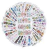 BORN PRETTY 50 Sheets Animal Water Decal Butterfly Cat Dog Dream Catcher Colorful Nail Art Transfer Sticker