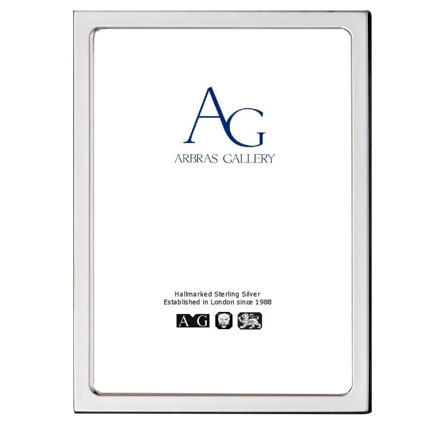 Arbras Gallery Contemporary Classic Flat Narrow Silver Photo Frame 7x5 Inch
